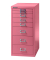 Schubladenschrank MultiDrawer™ 29er Serie L298101, Stahl, 8 Schubladen (Vollauszug), A4, 27,8 x 59 x 38 cm, pink