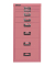 Schubladenschrank MultiDrawer™ 29er Serie L298101, Stahl, 8 Schubladen (Vollauszug), A4, 27,8 x 59 x 38 cm, pink