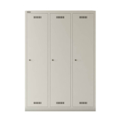 Spind MonoBloc ML12T1645, Metall, 2 Abteile mit 2 Fächern, abschließbar, 120x170cm (BxH), lichtgrau