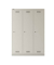 Spind MonoBloc ML12T1645, Metall, 2 Abteile mit 2 Fächern, abschließbar, 120x170cm (BxH), lichtgrau