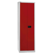 Aktenschrank Universal E782A04B6506, Stahl abschließbar, 5 OH, 60 x 195 x 40 cm, rot/lichtgrau