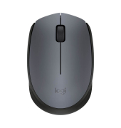 PC-Maus M170 910-004642, 3 Tasten, kabellos, USB-Funk, Rechtshänder, optisch, schwarz, grau