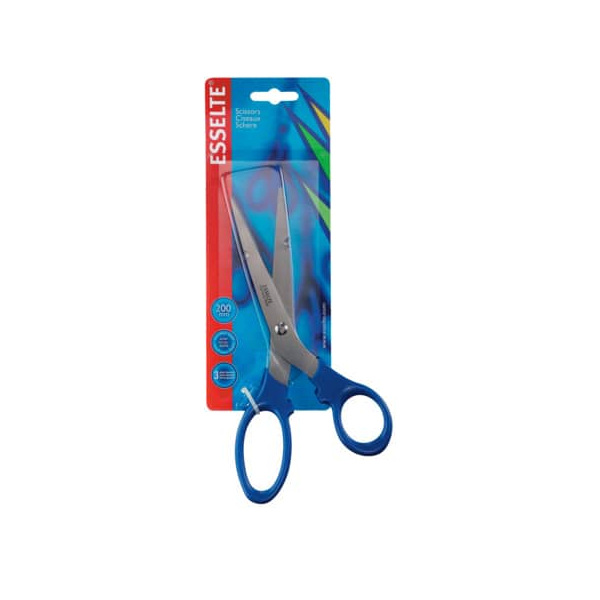 10 Stück Esselte Papierschere, Stahl, 20cm, blau 5411313821209 Esselte