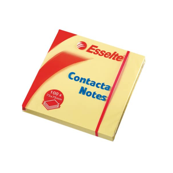12 Stück Esselte Haftnotizen 83003, 75x75mm, gelb, quadratisch 5411313830034 Esselte 100 Blatt
