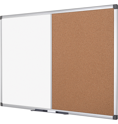 Kombitafel Maya, XA3803170, 120x120cm, Kork + Metall, Aluminiumrahmen