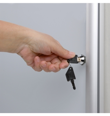 Schaukasten Enclore 15 x A4 Metallrückwand weiß, grau magnetisch