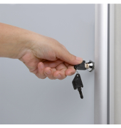 Schaukasten Enclore 8 x A4 Metallrückwand weiß, grau magnetisch