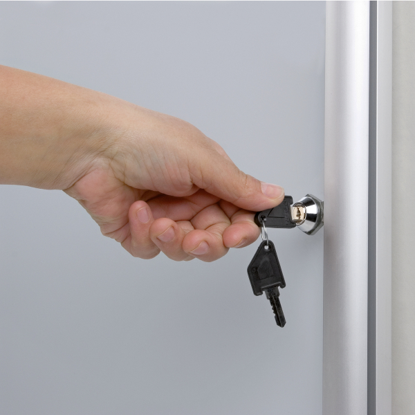 5603750523956 - Schaukasten Enclore 8 x A4 Metallrückwand weiß grau magnetisch 5603750523956 Bi-Office