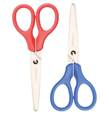 Bastelschere, Edelstahl, rostfrei, 13cm, farbig sortiert