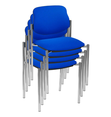 Besucherstühle blau STYL CHROM C-06 4ER