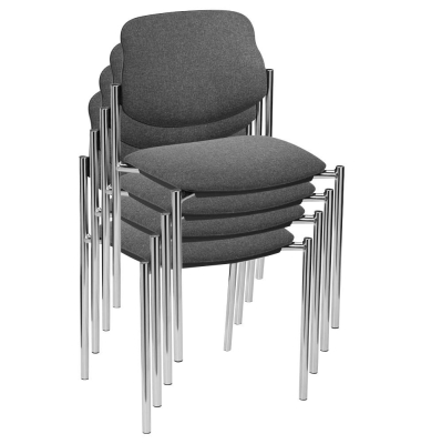 Besucherstühle anthrazit STYL CHROM C-38 4ER