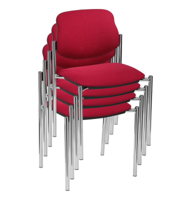 Besucherstühle bordeaux STYL CHROM C-29 4ER