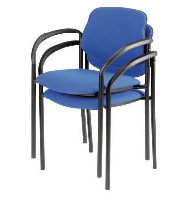 Besucherstühle blau STYL 4L-ARM-BL C6 GB 2ER