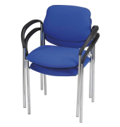 Besucherstühle blau STYL ARM CHROM C-06 2ER PAK 2ER