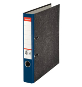 Ordner 36059, A4 50mm schmal Karton Wolkenmarmor schwarz/blau