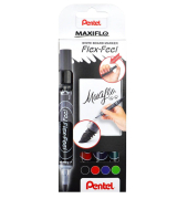 Boardmarker MAXIFLO Flex-Feel, MWL5SBF-4N, Etui, 4-farbig sortiert, 2-5mm Rundspitze