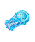 Baby Qualle Luftmatratze blau