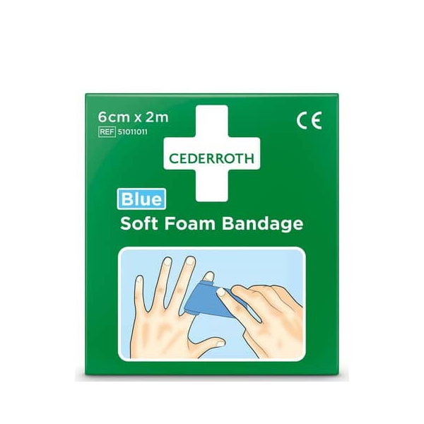 7310610017392 - Universalpflaster Soft Foam 6 cm x 2 m (B x L) wasserdicht elastisch blau 7310610017392 Cederroth
