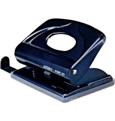 Locher Fashion FMC20 21835401 schwarz bis 2mm 20 Blatt mit Anschlagschiene