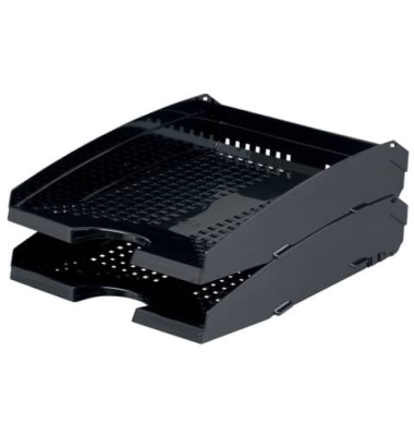 Briefablage Trend 1701626060, A4/C4, schwarz, Kunststoff stapelbar