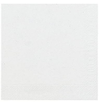 Servietten 104030, wei&szlig; / Uni, 3-lagig, 33x33cm