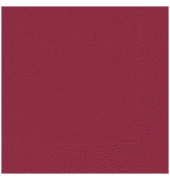 Servietten 104045, bordeaux / Uni, 3-lagig, 33x33cm