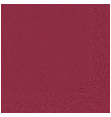 Servietten 104045, bordeaux / Uni, 3-lagig, 33x33cm