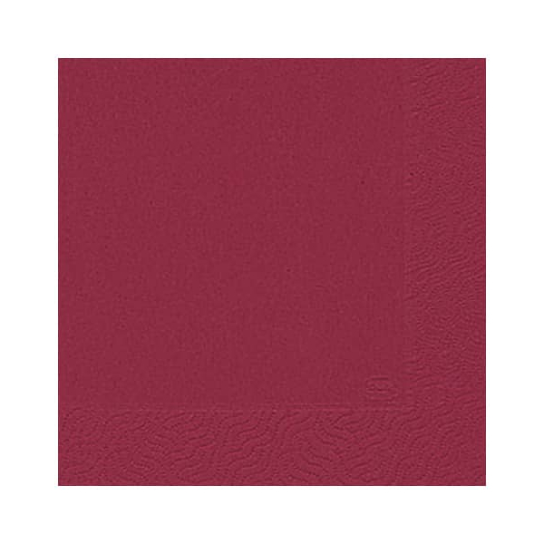 Duni Servietten 104045, bordeaux / Uni, 3-lagig, 33x33cm 7321011040452 Duni 20 Stück