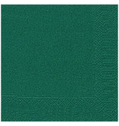 Servietten 33x33cm dunkelgrün 3-lagig 1/4-Falz