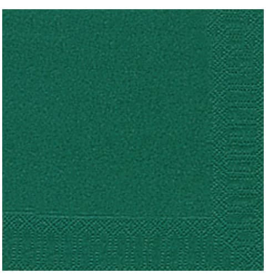 Servietten 33x33cm dunkelgrün 3-lagig 1/4-Falz