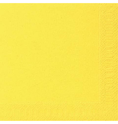 Servietten 104059, gelb / Uni, 3-lagig, 33x33cm