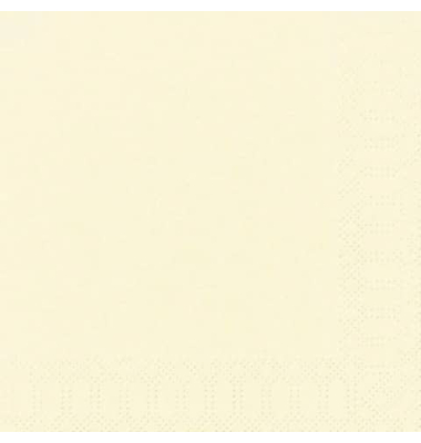 Servietten 33x33cm champagner 3-lagig 1/4-Falz