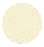 Tassenuntersetzer &Oslash; 7,5cm creme Zelltuch