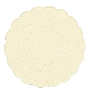 Tassenuntersetzer &Oslash; 7,5cm creme Zelltuch
