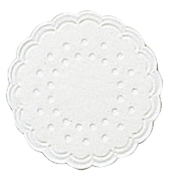 Tassenuntersetzer &Oslash; 7,5cm wei&szlig; Zelltuch