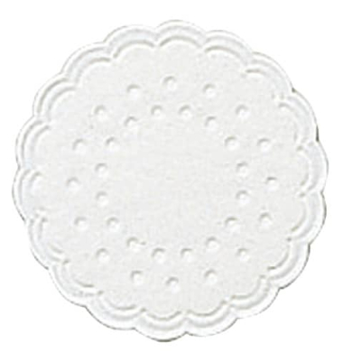 Tassenuntersetzer &Oslash; 7,5cm wei&szlig; Zelltuch