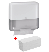 StarterPack Papierhandtuchspender 553100 Elevation Mini H3 ZZ-/Lagen-Falz weiß