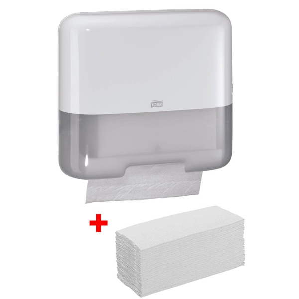 7322540571349 - StarterPack Papierhandtuchspender 553100 Elevation Mini H3 ZZ- Lagen-Falz weiß 7322540571349 Tork 7322540571349 - StarterPack Papierhandtuchspender 553100 Elevation Mini H3 ZZ- Lagen-Falz weiß 7322540571349 Tork