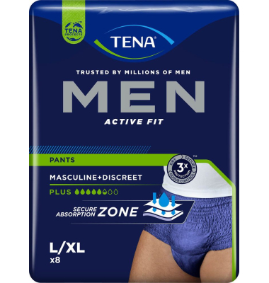 Inkontinenzhosen MEN ACTIVE FIT PANTS PLUS Größe L für Männer