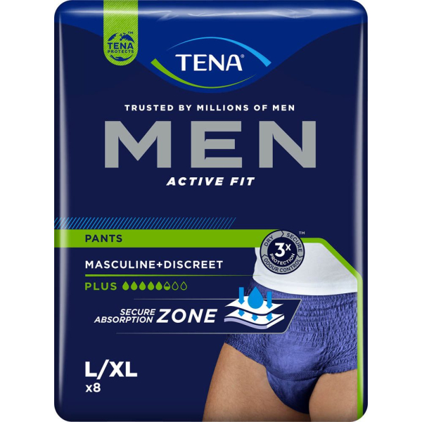 7322540887648 - Inkontinenzhosen MEN ACTIVE FIT PANTS PLUS Größe L für Männer 7322540887648 8 Stück 7322540887648 - Inkontinenzhosen MEN ACTIVE FIT PANTS PLUS Größe L für Männer 7322540887648 8 Stück