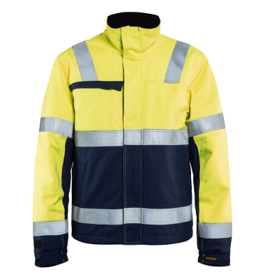 Jacke 4069, gelb/marineblau, Größe XS