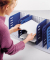 Sortierstation Styrorac 282-0340738 grau/blau 8 Trennwände, 3 Tablare