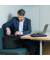 Laptoptasche Clamshell Kunstfaser schwarz