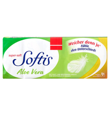 Taschent&uuml;cher 340421, Aloe Vera, 4-lagig, 20,5 x 21 cm