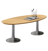 Konferenztisch Idea+ IDTR240 FA A, 74cm (H), 240x110cm (BxT), oval, buche / silber