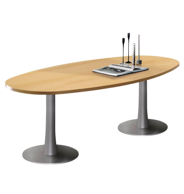 Konferenztisch Idea+ IDTR240 FA A, 74cm (H), 240x110cm (BxT), oval, buche / silber