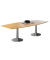Konferenztisch Idea+ IDTR280/FAA, 74cm (H), 280x80-110cm (BxT), Tonnenform, buche / silber