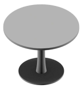 Konferenztisch ohne COTC10C/GRA, 74cm (H), 100x100cm (BxT), rund, lichtgrau / silber