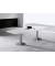 Konferenztisch Idea+ IDTR280/GRA, 74cm (H), 280x80-110cm (BxT), Tonnenform, lichtgrau / silber