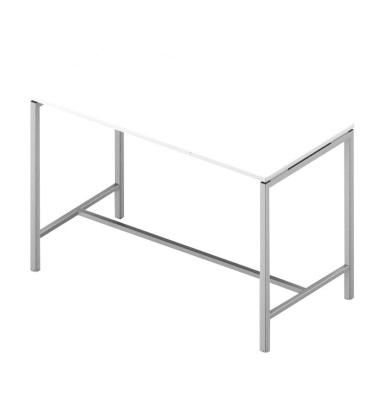 Konferenztisch Creo CRTR0160/33KE, 107cm (H), 160x80cm (BxT), 4 Personen, rechteckig, weiß / weiß